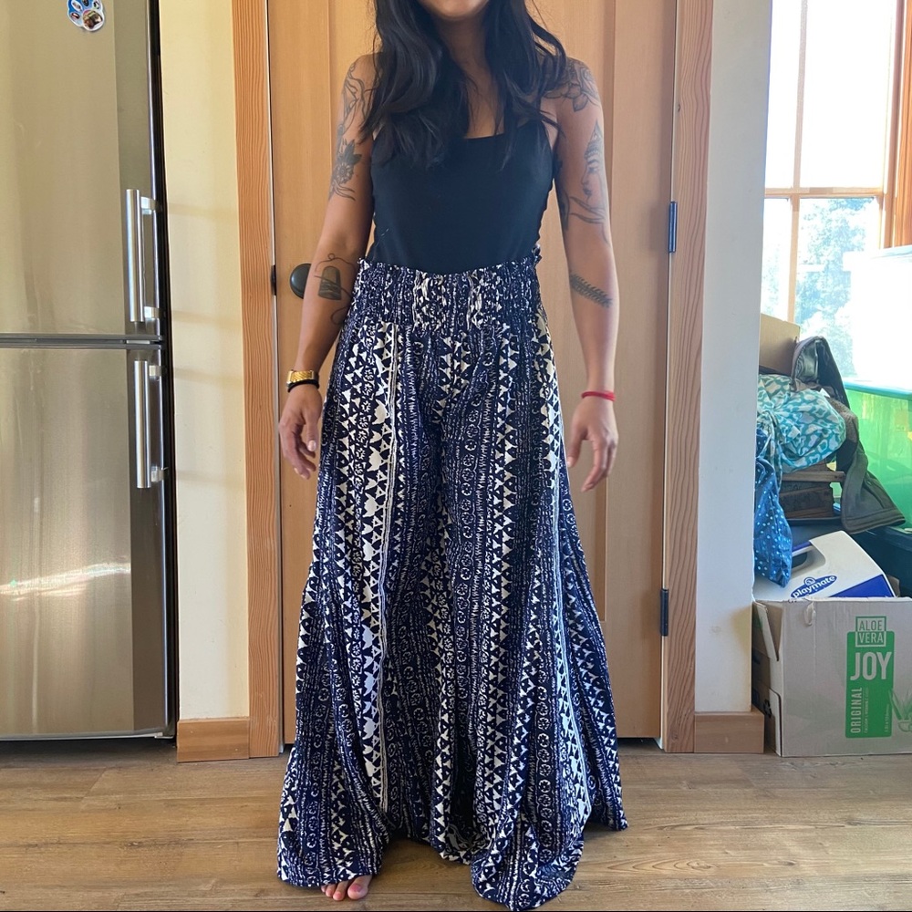 Wide leg hippy pants